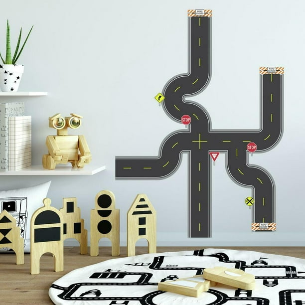 Roommates Build A Road L And Stick Wall Decals 4 5 Wide X 14 75 High Com - How Can I Make Wall Decals Stick Better