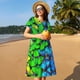 thumbnail image 4 of Balery Multicolored Butterflies Vestidos sueltos de manga corta para mujer, vestidos de verano 2025, vestidos casuales de corte A con vuelo., 4 of 6