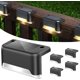 thumbnail image 2 of Juego de 4 luces solares para escaleras, luz de pared solar impermeable para pasillos exteriores, ideal para jardines, escalones, caminos, escaleras, terrazas y vallas., 2 of 5