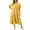 Yellow, variant on Womens Dresses Plus Size Sales Under $10s Casual Cuihua Flare Short Sleeve Waist V-Neck Mid Calf Dress