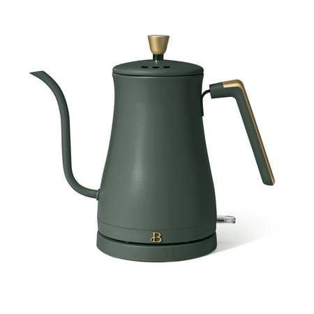 Beautiful 1-Liter Electric Gooseneck Kettle 1200 W  Thyme Green by Drew Barrymore