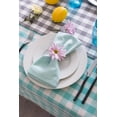 thumbnail image 3 of DII Aqua/White Checkers Tablecloth 70 Round, 100% Cotton, 3 of 8