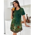 thumbnail image 3 of EKOUAER Nightgowns for Women Pleated Nightshirts Short Sleeve Sleepshirts Crew Neck Sleepwear Soft Night Gown Sleepdress, 3 of 6