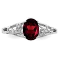 thumbnail image 5 of Sterling Silver Rhodium-plated Garnet Ring, 5 of 6
