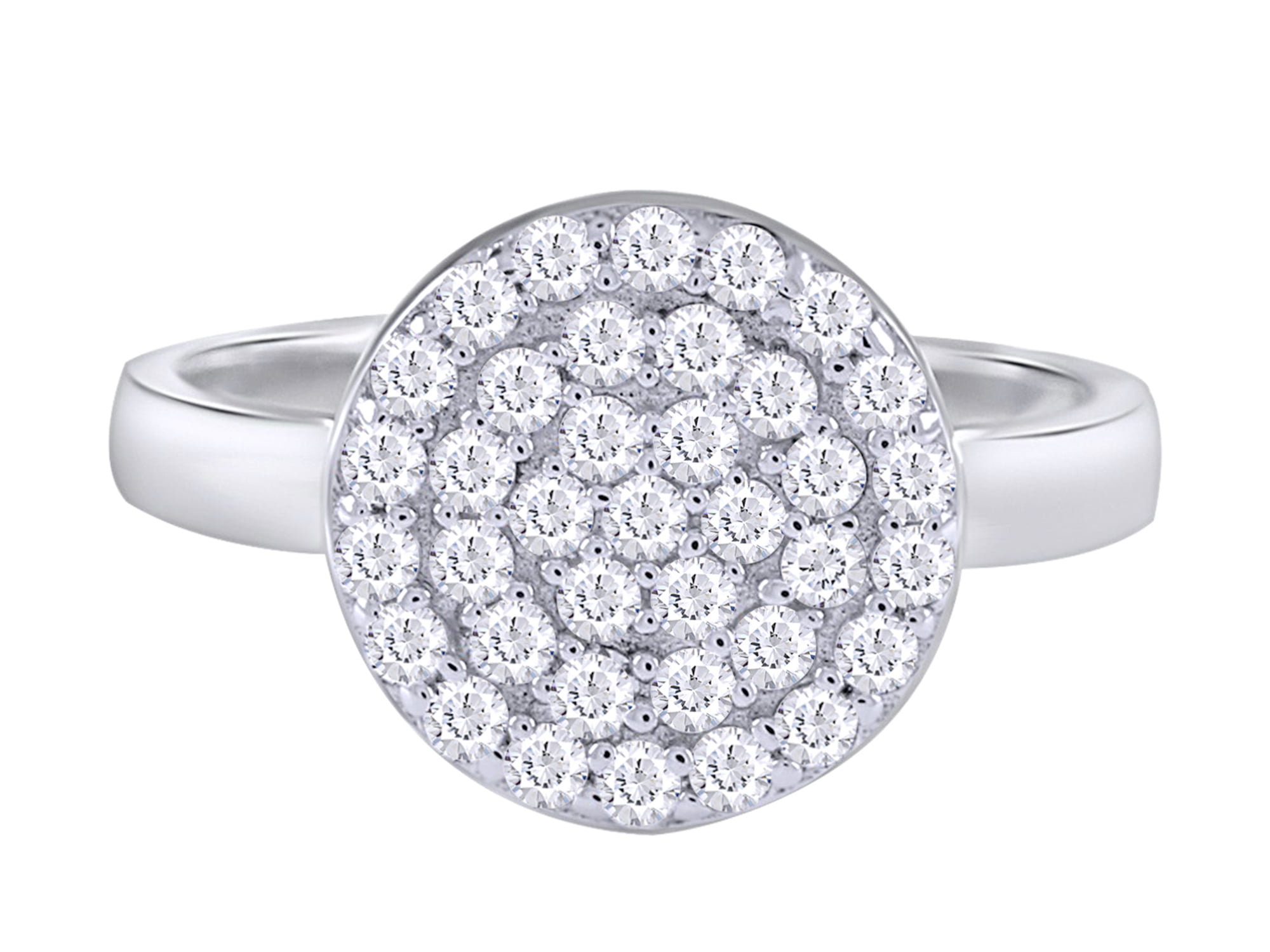 Wishrocks Round Cut White Cubic Zirconia Engagement Ring in 14K Yellow Gold Over Sterling Silver 