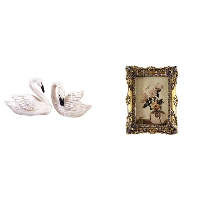 estatua de resina de cisne,Figuras de cisnes,estatuas,decoración para el hogar,bodas y fiestas.,Marco de fotos,Marco de fotos ornamentado,marco barroco antiguo,Marco de fotos de mesa para