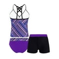 thumbnail image 4 of Aislor Big Girls' Youth 3pcs Tankini Swimsuit Top with Bottom Shorts Sets Swimming Bathing Suits, 4 of 7