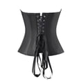 thumbnail image 4 of Ynynloco Womens Faux Leather Zipper Front Bustier Corset Top Sweetheart Neckline Top, 4 of 5