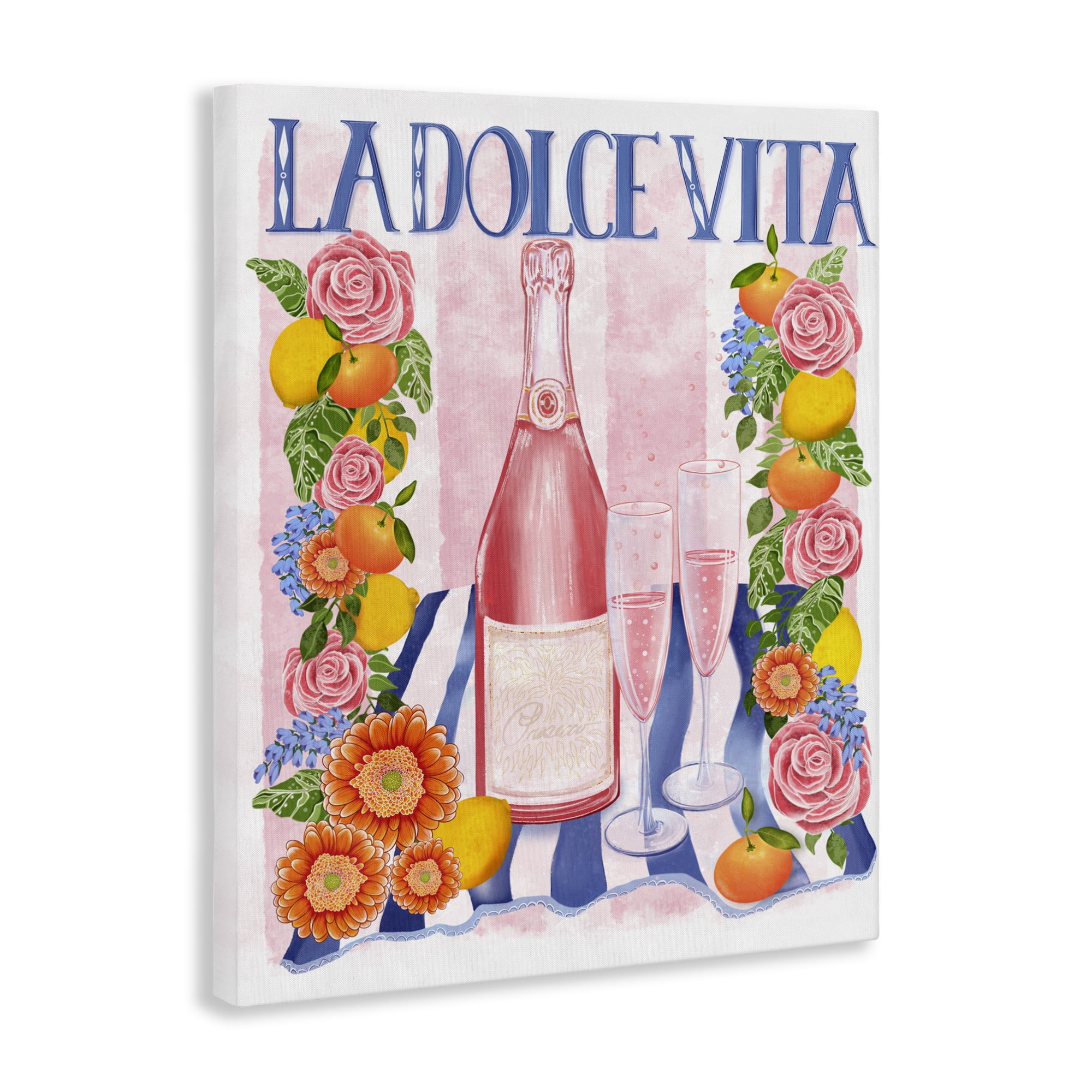 Stupell Industries Pink Champagne Picnic Canvas Wall Art, design by Lori Mosley