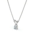thumbnail image 2 of Captivating 0.33 Carat Teardrop Diamond Pendant Necklace In 18K White Gold Plating Over Silver, 2 of 4