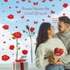 thumbnail image 1 of Ganfancp Día de San Valentín Ventana Clings Pegatinas Corazón Ventana Calcomanías Amor Corazón Ventana Decoración para El Hogar Aniversario de Boda Fiesta Suministros Tienda Escaparate de Cristal de, 1 of 7