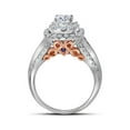 thumbnail image 2 of 14kt Two-tone Gold Round Diamond Bridal Wedding Ring Band Set 2 Cttw, 2 of 3