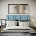 thumbnail image 2 of HomeFare Vertical Channel King Headboard in Blue Fabric, 2 of 6