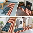 thumbnail image 5 of American Flag Runner Rug 2x6 FT, Non Slip Hallway Rugs, Red Strip Vintage Shabby US Flag Washable Soft Floor Carpet Non-Shedding Throw Runner Carpet Long Rug for Entryway Kitchen Bedside Sliding Door, 5 of 8