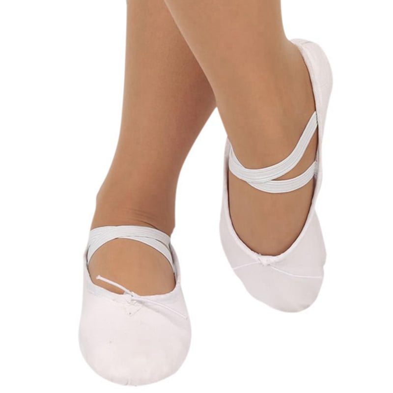 New Girls Ballet Slippers Shoes Children Canvas Dance Shoes 4colors US SZ 9-12.5 