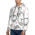 thumbnail image 3 of Bingfone Alpacas And Hearts Men'S Drawstring Hoodie Long Sleeve Pocket Sweatshirts-3x-Large, 3 of 9