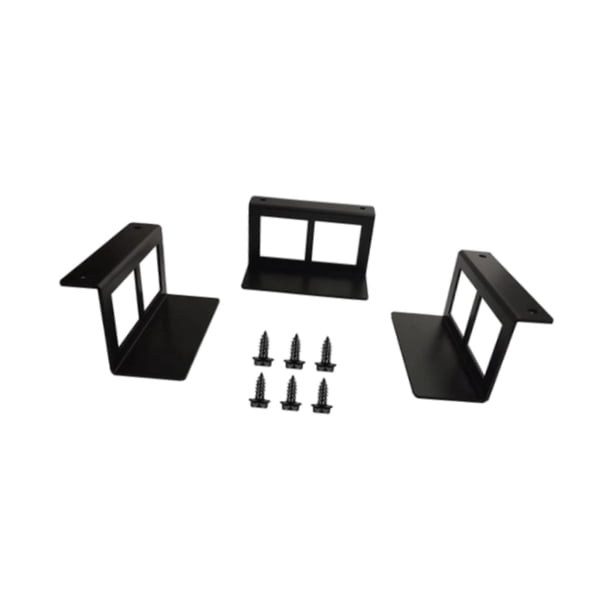 Juego de soportes para montaje en computadora portátil debajo del escritorio, soporte para computadora portátil, estante fácil de instalar L