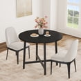 thumbnail image 4 of 31.5" Round Dining Table Seats 2-4, Wood Top Metal Frame, Space Saving Kitchen Table, Chairs Not Included, 4 of 7