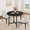 Black, variant on GIMMYFIVE Industrial Farmhouse Round Dining Table for 4-6, Wood Top with Metal Frame, No Chairs