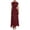 Wine, variant on Women's French Retro Polka Dot Maxi Dress, Waist Cinched A-Line Short Sleeve Casual Summer Polyester Long Gown for Daily & Date Wear, 1PC, XS-L