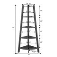 thumbnail image 4 of Convenience Concepts Newport 5-Tier Wide Corner Bookcase in Gray Wood, 4 of 6