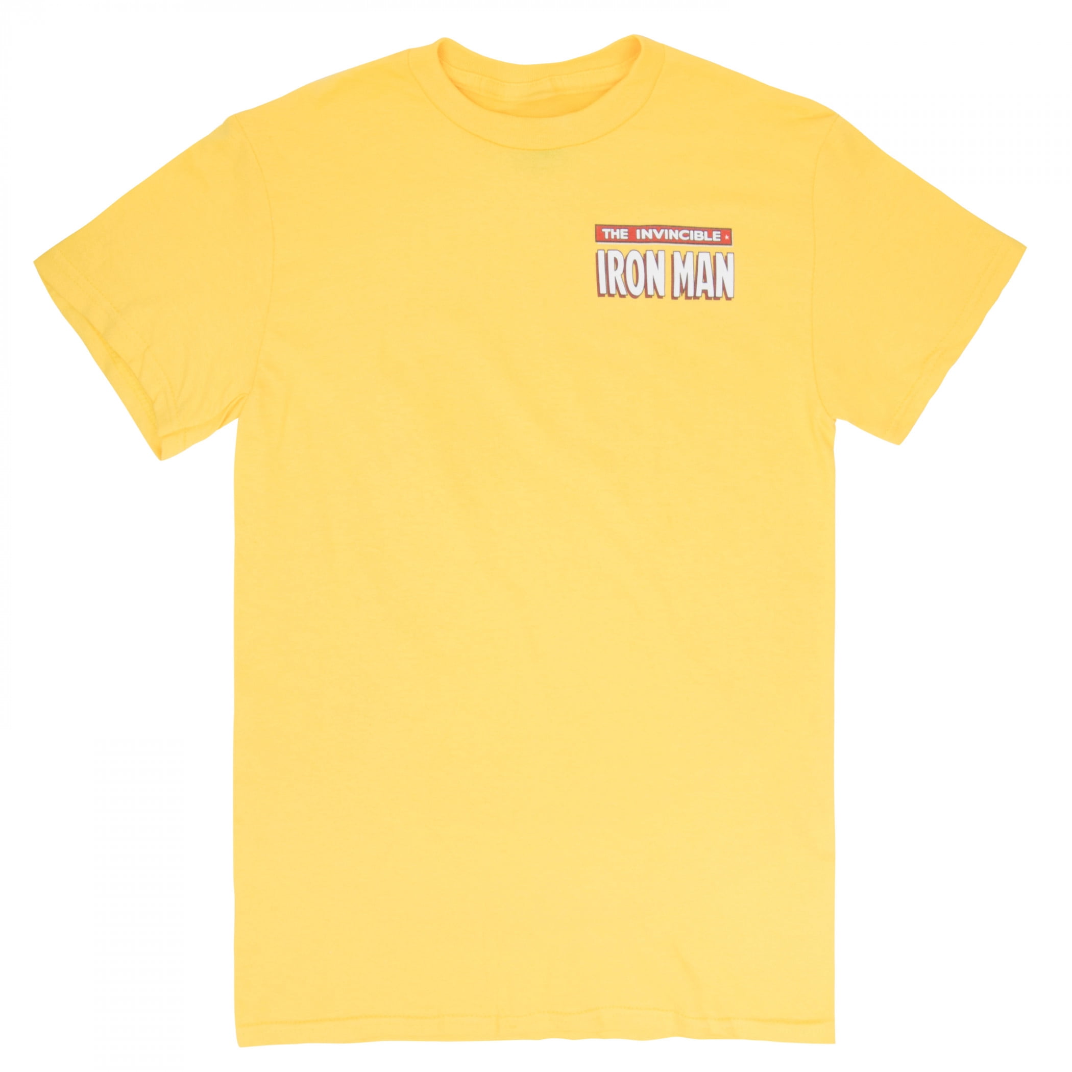 Iron Man The Invincible Front and Back Print T-Shirt-Medium
