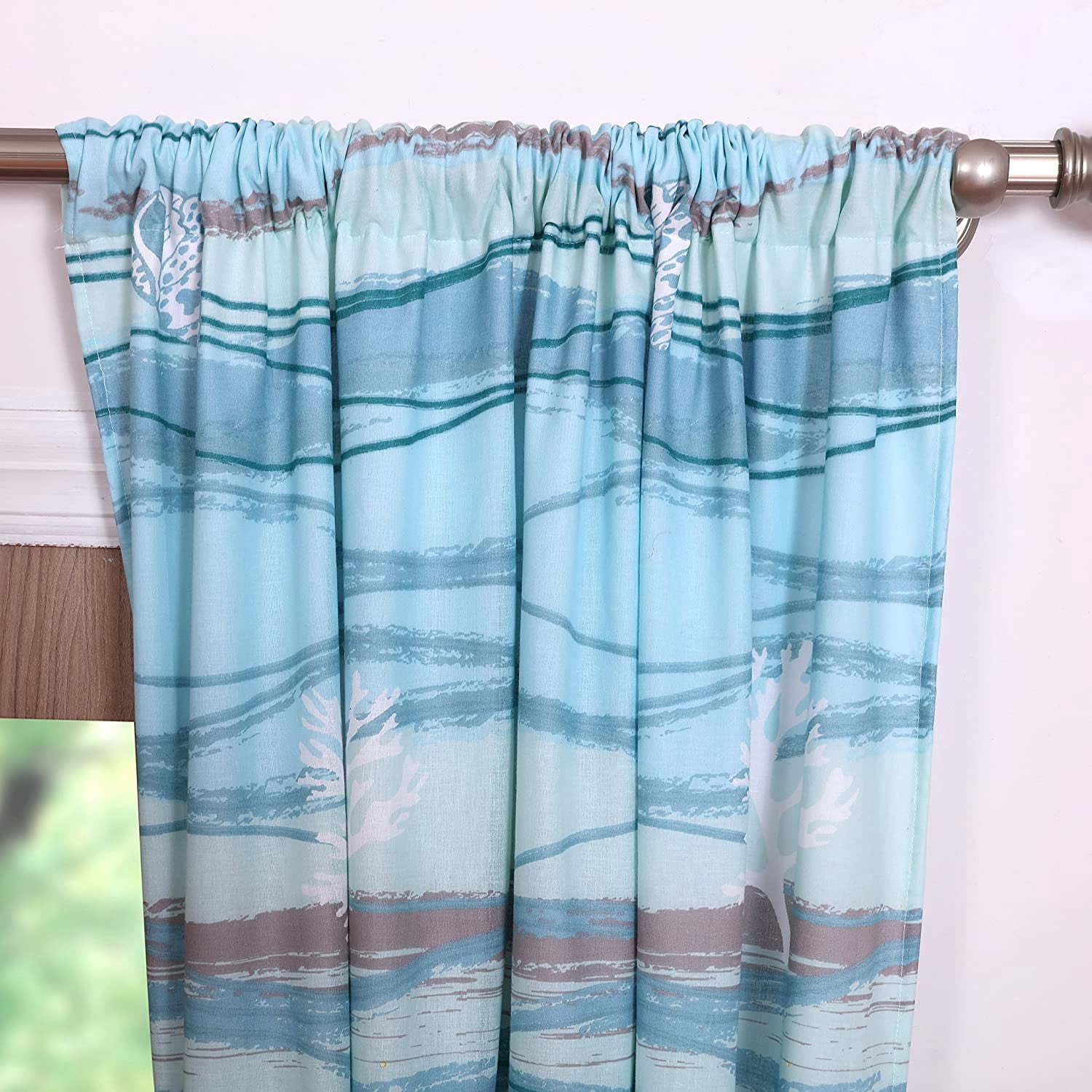 Global Trends Morro Bay Coastal Window Curtain Panels, Set of 2