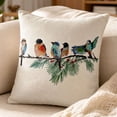 thumbnail image 5 of Home Decorations for Living Room 18X18 Inch Winter Bird Throw Pillow Cover Festive Teal Accent for Holiday Home Patio Couch Decor Gift for Seasonal Gatherings, 5 of 7