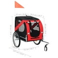 thumbnail image 2 of vidaXL Dog Bike Trailer Foldable Dog Bicycle Carrier Dog Buggy Cart for Bike, 2 of 4