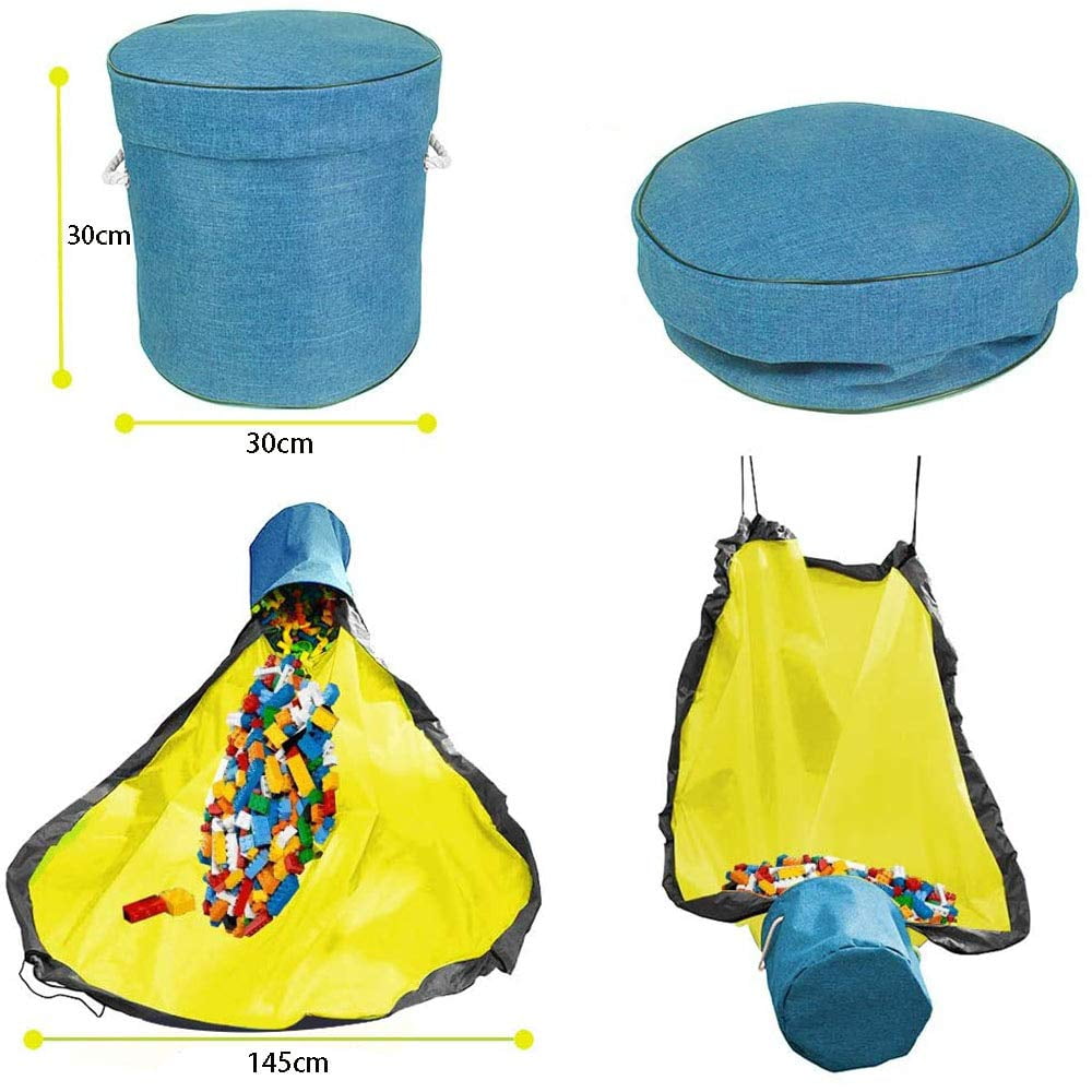 Sac De Rangement Pour Jouets, Sac De Rangement Portable Et Durable En Coton Avec Cordon De Serrage Pour Jouets Pour Enfants, Sacs De Rangement Pour Jouets De Bain Pour Enfants (blanc
