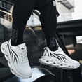thumbnail image 7 of Mepaouo Mens Air Running Shoes Walking Blade Fashion Sneakers Lace up Trainer Work Shoes(White,10.5), 7 of 7