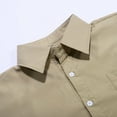 thumbnail image 7 of MNCEKFOD Men Shirts 2025 Loose Fit Trendy Casual Comfortable Button Down Shirts Long Sleeve Leisure Mens Tops Khaki XXL, 7 of 7