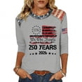 thumbnail image 2 of Youpwaven Women's 250th Anniversary USA T-Shirt, Patriotic We The People 1776-2026 Graphic Top, Casual 3/4 Sleeve Crew Neck Festive Apparel, 2 of 4