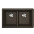 thumbnail image 4 of Karran Usa QU-810-BR 32" Undermount Double Equal Bowl Quartz/Granite Kitchen Sink - Brown, 4 of 5