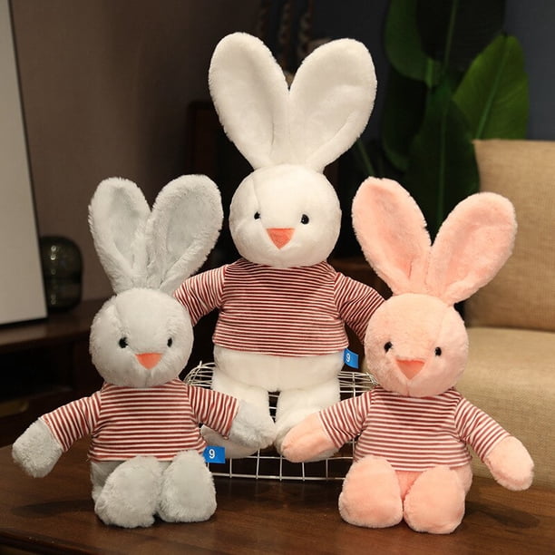 Cute Rabbit Plush Toy / T-Shirt Little White Rabbit Doll / Pillow / Children's Birthday Gift / Home Decoration zhangyuxiang LED