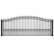 ALEKO Single Swing 16 x 6 feet Black Steel Driveway Gates London Style