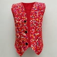 thumbnail image 4 of hengsof Boys Girls Sequin Waistcoat Sleeveless Hip-hop Jazz Dance Stage Performance Costume Vest Tops, 4 of 7