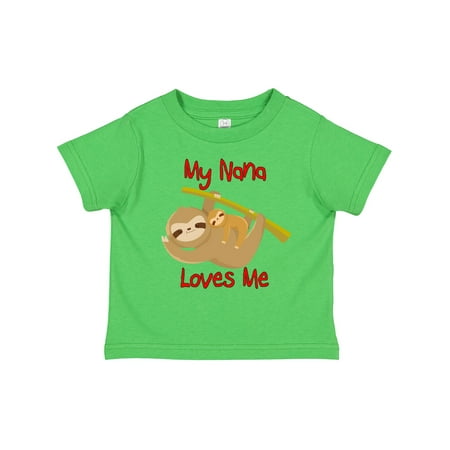 

Inktastic My Nana Loves Me Sloth Gift Toddler Boy or Toddler Girl T-Shirt