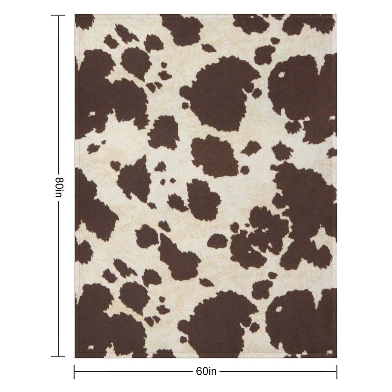 Brown and White Cow Print The Full Collection of Flannel Blanket Lightweight Cozy Bed Blankets Soft Throw Blanket Fit Couch Sofa for Kids Adults 60"×80"