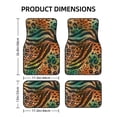 thumbnail image 2 of XMXT Waterproof Floor Mats for Cars, Tropical Botanical Animal Print Non-Slip Universal Fit Auto Carpet Car Decor Mat for Women Men, Set of 4, 2 of 6