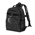 thumbnail image 2 of Astral Moon Waterproof Backpack - Spine-Protecting Travel Daypack for Students, Gothic Cosmic Theme, 2 of 5