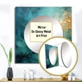 thumbnail image 3 of Designart "Blue Oasis III" Abstract Landscape Square Mirror For Wall Decor - Large Teal Square Mirror Printed Wall Decor - Modern Square Living Room Mirror, 3 of 5
