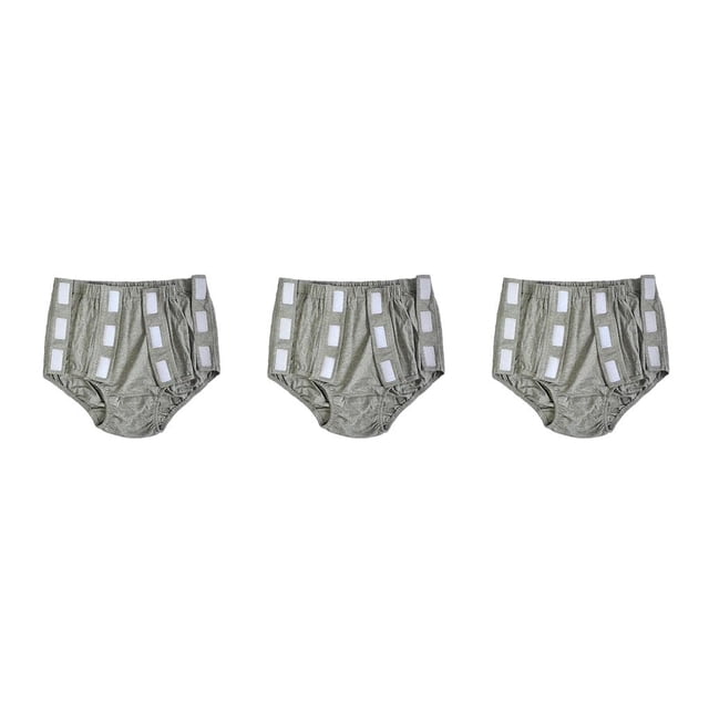 Baohd Womens Reusable Incontinence Pant Diaper Discreet and Hygienic Grey XL 3Set