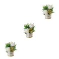 thumbnail image 3 of ZheElen Simulation Flower Set Stunning Floral Display With Minimal Effort Wide Range Pinellia white 3Set, 3 of 6