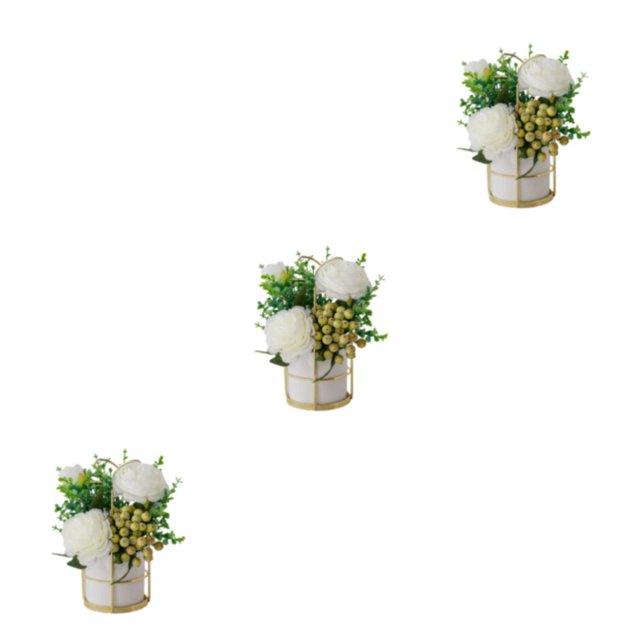 Justharion Simulation Flower Set Effortless Beauty Any Home Decor Style Indoor Or Outdoor Pinellia white 3Set