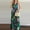 Black, variant on BRGZLK Womens Spaghetti Strap Dresses Summer Deep V Neck Sleeveless Halter Dress Floral Print Stylish Flowy Maxi Long Dresses Orange L