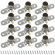 thumbnail image 1 of 12 Pack E10 Socket for Screw Light Bulbs 4 x 1.8 cm Silver Metal - LED Lamps Socket Base Small E10, 1 of 4