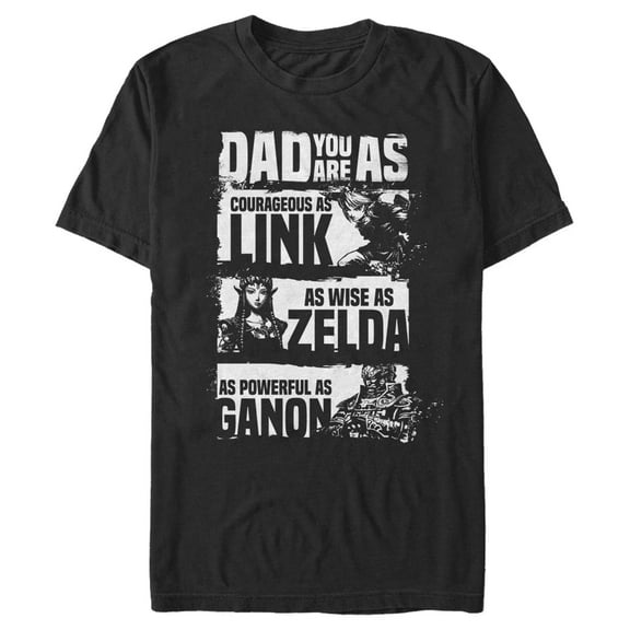 Men's Nintendo Father's Day Legend of Zelda Classic Qualities  Graphic Tee Black Small