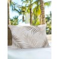thumbnail image 5 of Outdoor Pillows Waterproof, Tropical Palm Leaves Bedding Throw Pillows with Insert for Couch Sofa Bed, Summer Natural Botanical Beige Brown 12x20 Inch Pillowcases Decorative Patio Pillow Set of 1, 5 of 7