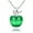 Dark Green, variant on 8 Colors Apple Statement Necklace White Gold Plated, Candy-Red Apple Cubic Zirconia Pendant Necklace Earrings Jewelry for Women YL007-RED
